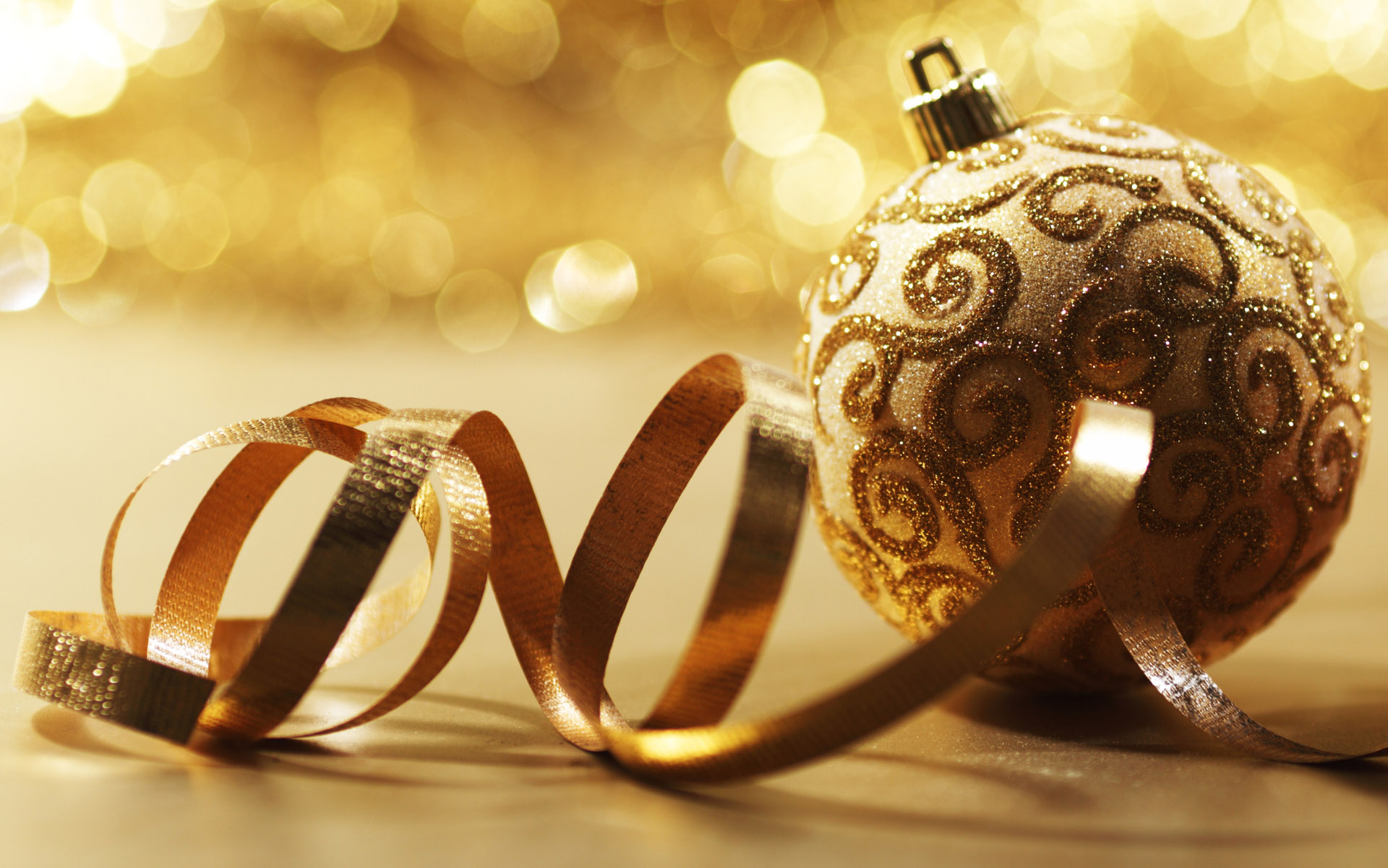 golden christmas card
